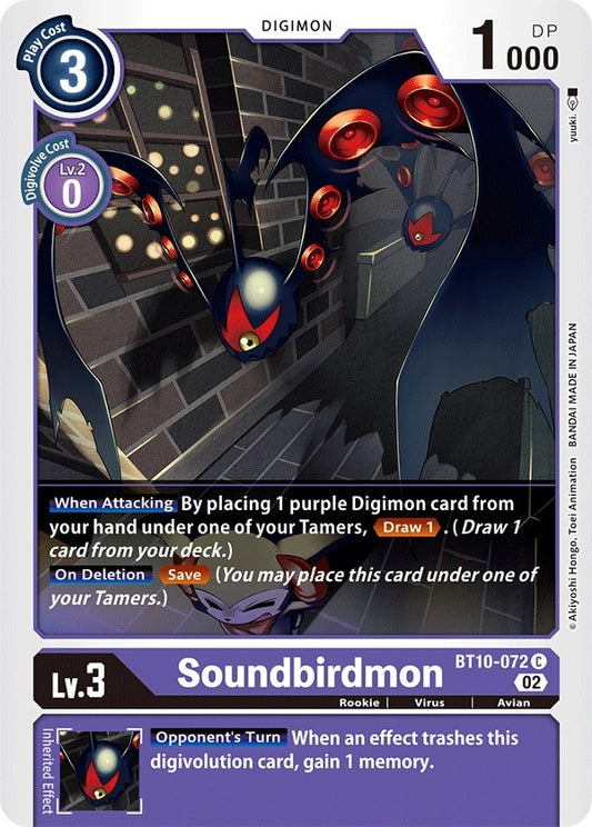 Image for Soundbirdmon (BT10-072 C) (Xros Encounter) - Digimon Card Game