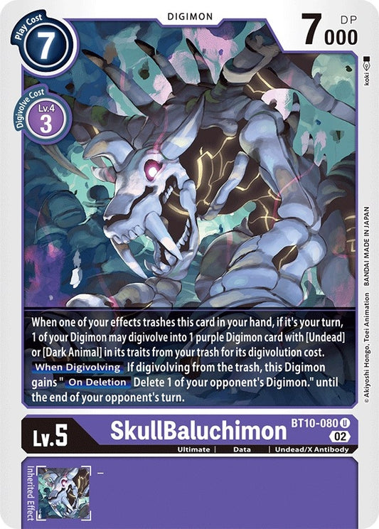 Image for SkullBaluchimon (BT10-080 U) (Xros Encounter) - Digimon Card Game