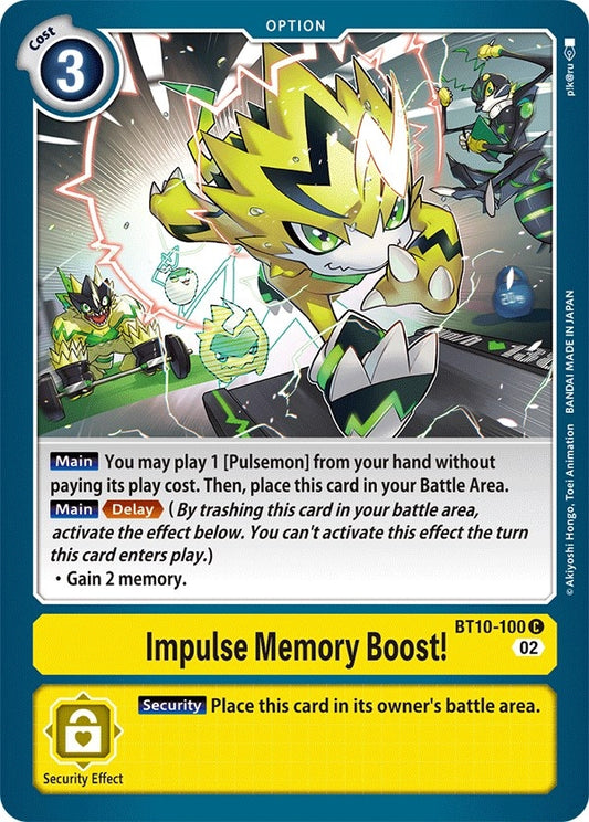 Image for Impulse Memory Boost! (BT10-100 C) (Xros Encounter) - Digimon Card Game