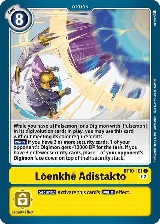 Image for Loenkhe Adistakto (BT10-101 U) (Xros Encounter) - Digimon Card Game