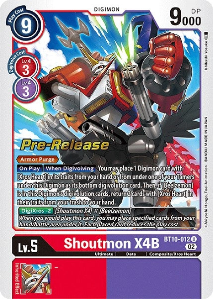 Image for Shoutmon X4B (BT10-012 U) (Xros Encounter Pre-Release Cards) - Digimon Card Game
