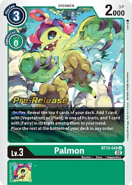 Image for Palmon (BT10-046 U) (Xros Encounter Pre-Release Cards) - Digimon Card Game