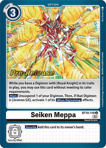 Image for Seiken Meppa (BT10-110 U) (Xros Encounter Pre-Release Cards) - Digimon Card Game