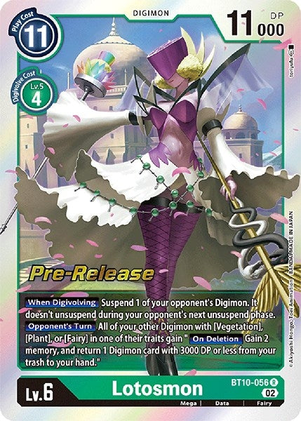 Image for Lotosmon (BT10-056 R) (Xros Encounter Pre-Release Cards) - Digimon Card Game