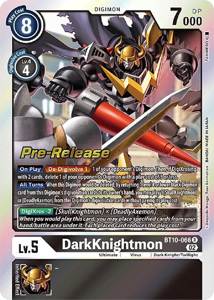 Image for DarkKnightmon (BT10-066 R) (Xros Encounter Pre-Release Cards) - Digimon Card Game