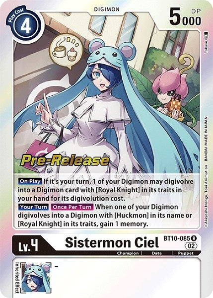 Image for Sistermon Ciel (BT10-085 R) (Xros Encounter Pre-Release Cards) - Digimon Card Game