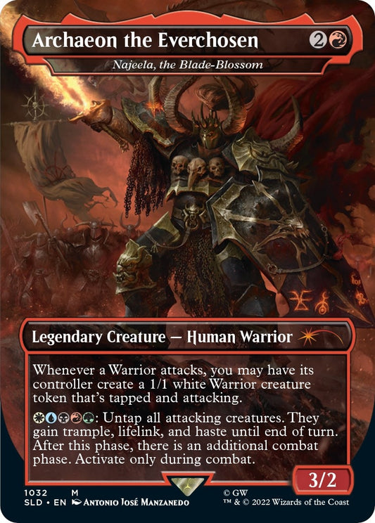 Image for Archaeon the Everchosen - Najeela, the Blade-Blossom (Borderless) (1032) (Secret Lair Drop Series) - Magic: The Gathering