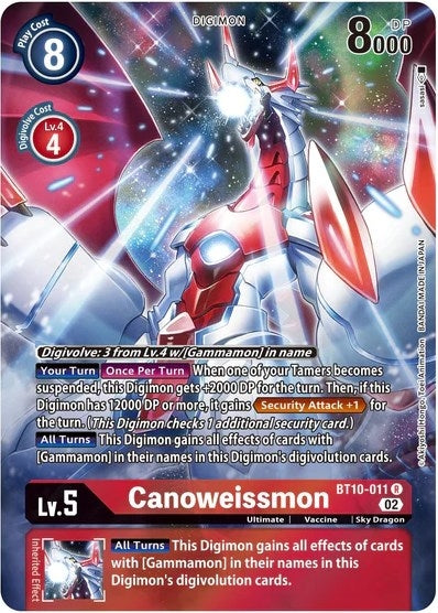 Image for Canoweissmon (Alternate Art) (BT10-011 R) (Xros Encounter) - Digimon Card Game