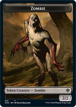 Image for Zombie // Zombie Knight Double-Sided Token (13 // 15) (Starter Commander Decks) - Magic: The Gathering
