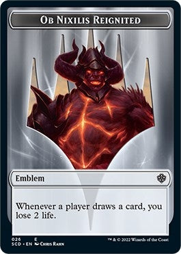 Image for Emblem - Ob Nixilis Reignited Double-Sided Token (26) (Starter Commander Decks) - Magic: The Gathering