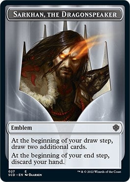 Image for Emblem - Sarkhan, the Dragonspeaker Double-Sided Token (27) (Starter Commander Decks) - Magic: The Gathering