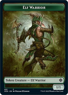 Image for Elf Warrior // Soldier Double-Sided Token (21 // 8) (Starter Commander Decks) - Magic: The Gathering