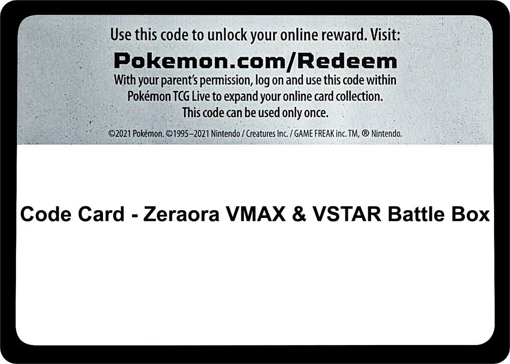 Image for Code Card - Zeraora VMAX & VSTAR Battle Box (Miscellaneous Cards & Products) - Pokemon