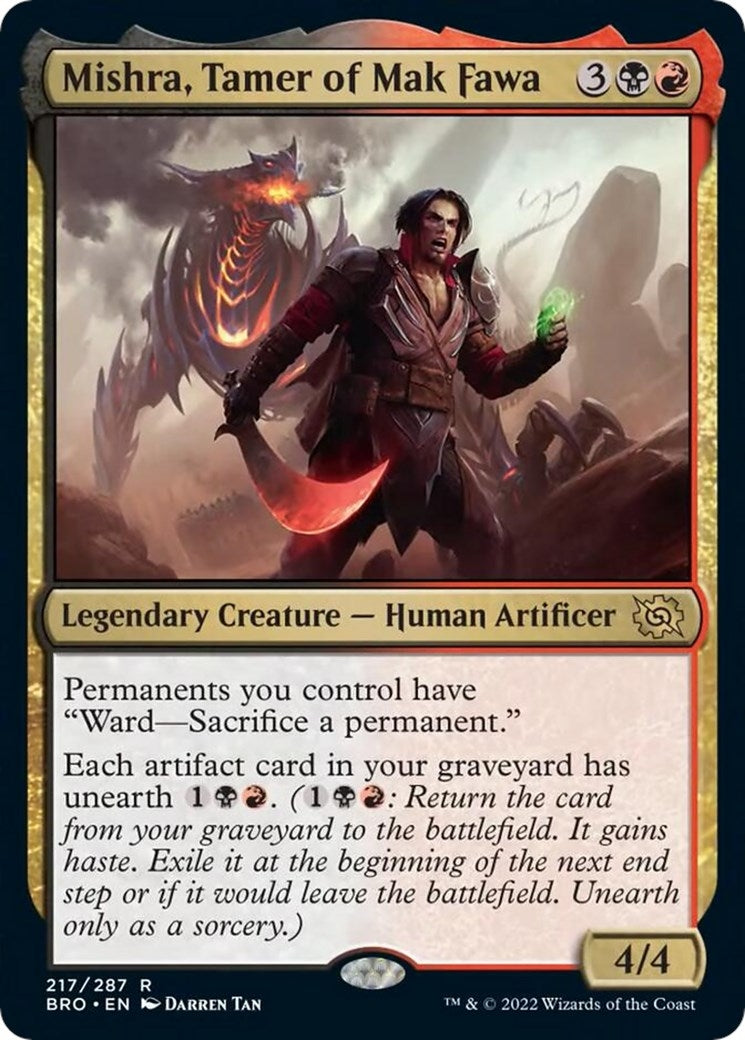 Image for Mishra, Tamer of Mak Fawa (217) (The Brothers' War) - Magic: The Gathering