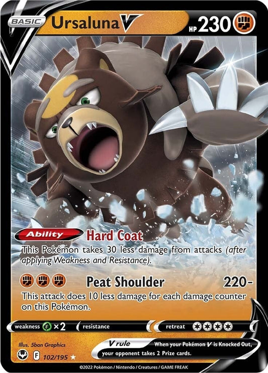 Image for Ursaluna V (102/195) (SWSH12: Silver Tempest) - Pokemon