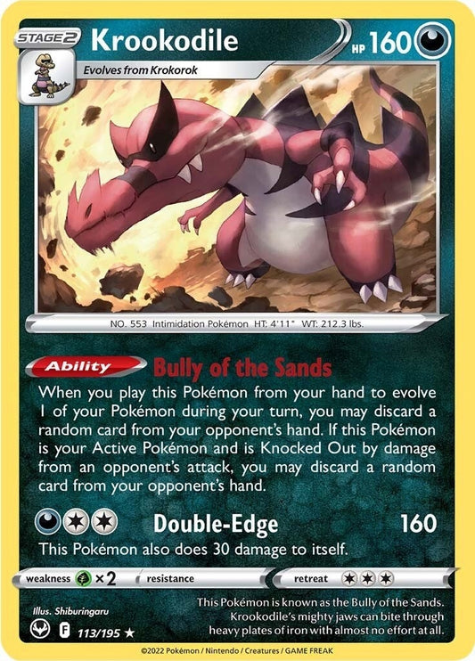 Image for Krookodile (113/195) (SWSH12: Silver Tempest) - Pokemon