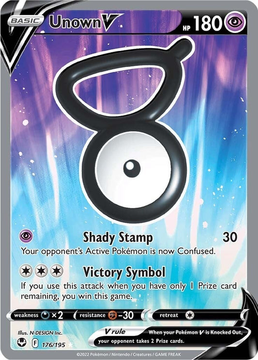 Image for Unown V (Full Art) (176/195) (SWSH12: Silver Tempest) - Pokemon