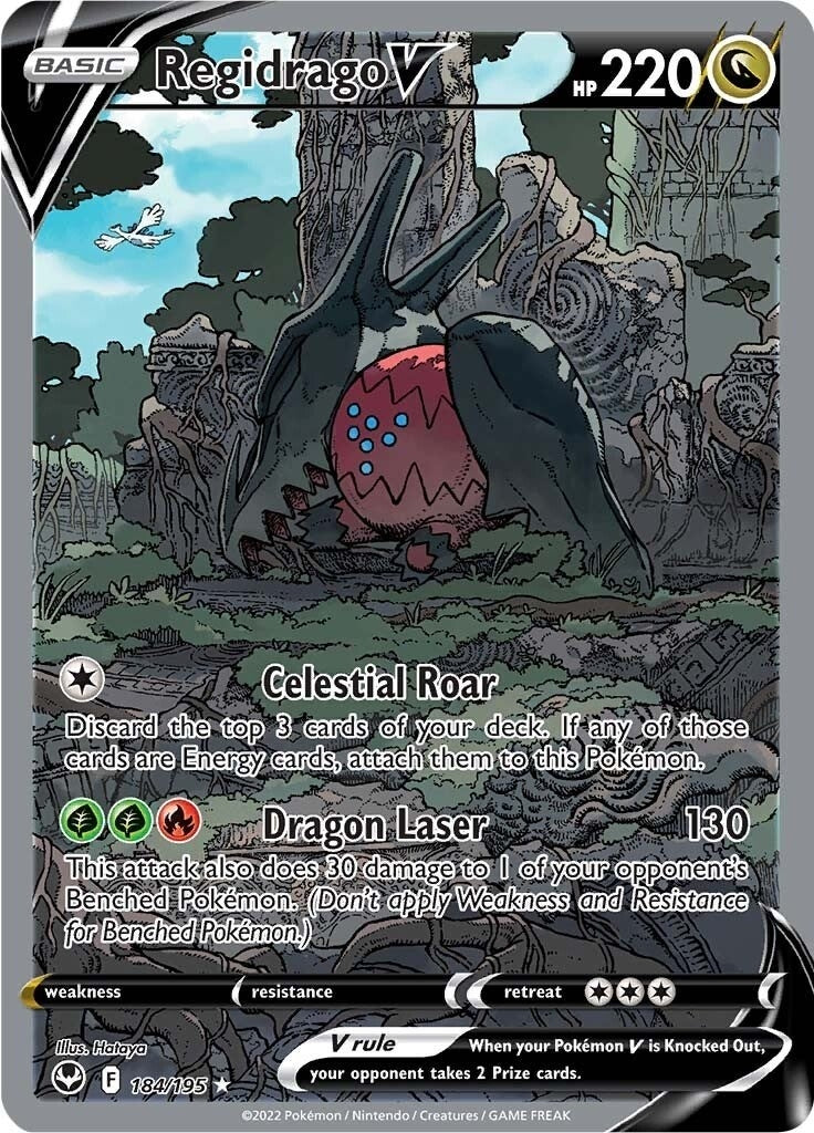 Image for Regidrago V (Alternate Full Art) (184/195) (SWSH12: Silver Tempest) - Pokemon