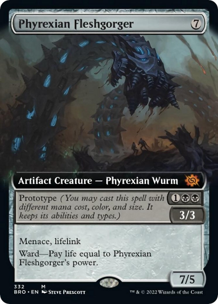 Image for Phyrexian Fleshgorger (Extended Art) (332) (The Brothers' War) - Magic: The Gathering
