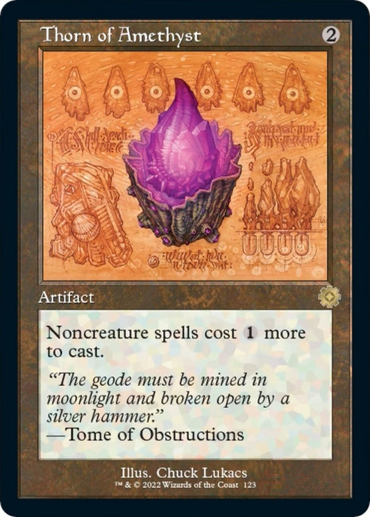 Image for Thorn of Amethyst (Schematic) (123) (The Brothers' War: Retro Frame Artifacts) - Magic: The Gathering