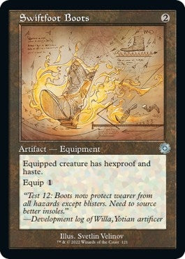 Image for Swiftfoot Boots (Schematic) (121) (The Brothers' War: Retro Frame Artifacts) - Magic: The Gathering
