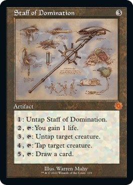 Image for Staff of Domination (Schematic) (119) (The Brothers' War: Retro Frame Artifacts) - Magic: The Gathering