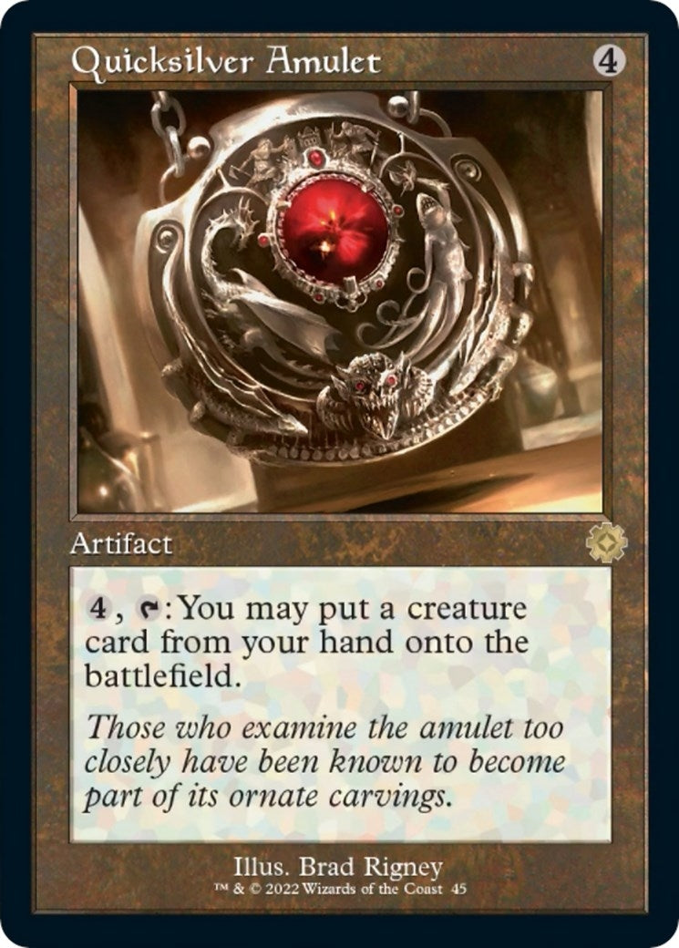 Image for Quicksilver Amulet (45) (The Brothers' War: Retro Frame Artifacts) - Magic: The Gathering