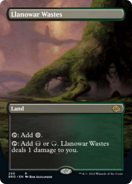 Image for Llanowar Wastes (Borderless) (299) (The Brothers' War) - Magic: The Gathering