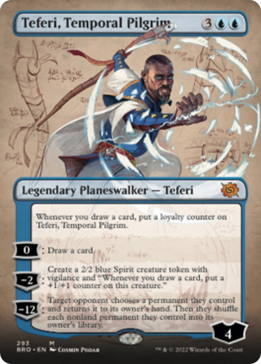 Image for Teferi, Temporal Pilgrim (Borderless) (293) (The Brothers' War) - Magic: The Gathering