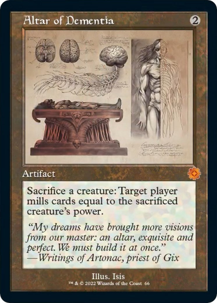 Image for Altar of Dementia (Schematic) (66) (The Brothers' War: Retro Frame Artifacts) - Magic: The Gathering