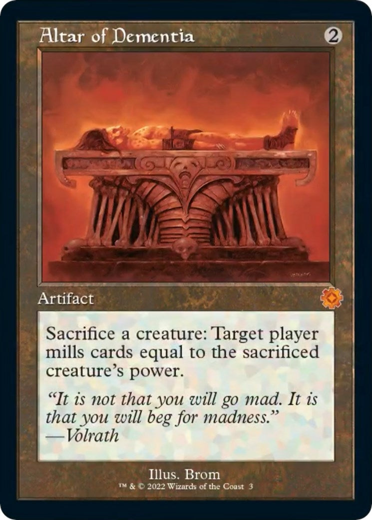 Image for Altar of Dementia (3) (The Brothers' War: Retro Frame Artifacts) - Magic: The Gathering