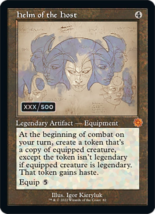 Image for Helm of the Host (Schematic) (Serial Numbered) (82) (The Brothers' War: Retro Frame Artifacts) - Magic: The Gathering