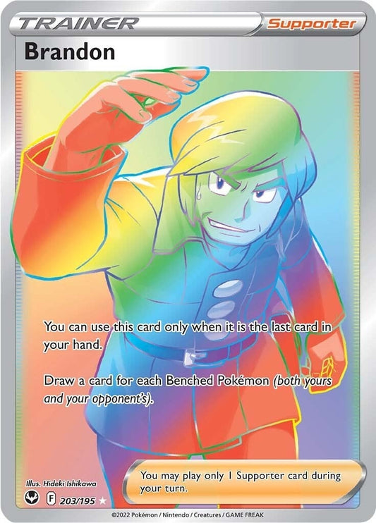 Image for Brandon (Secret) (203/195) (SWSH12: Silver Tempest) - Pokemon