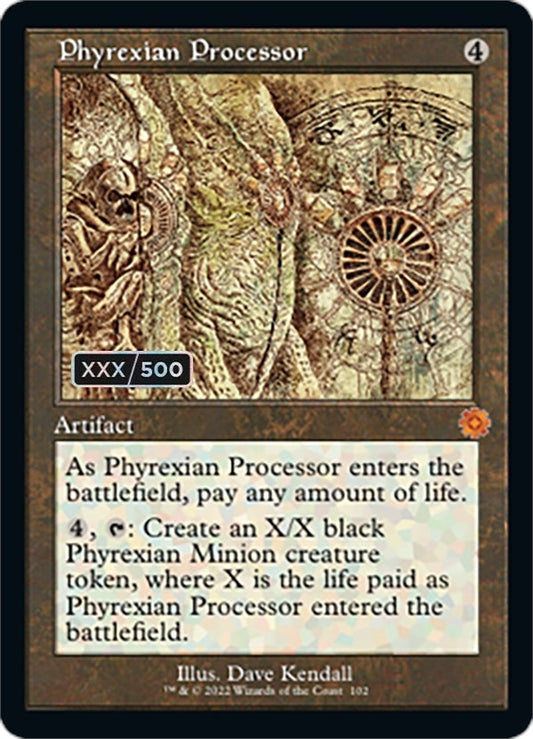 Image for Phyrexian Processor (Schematic) (Serial Numbered) (102) (The Brothers' War: Retro Frame Artifacts) - Magic: The Gathering