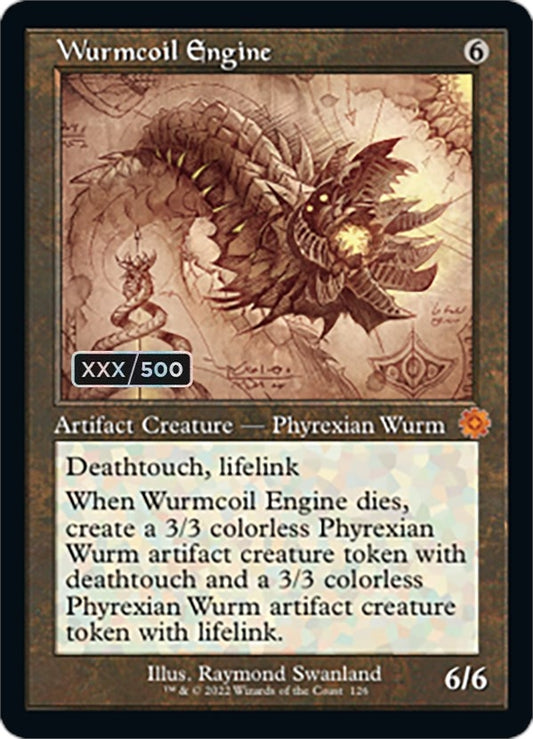 Image for Wurmcoil Engine (Schematic) (Serial Numbered) (126) (The Brothers' War: Retro Frame Artifacts) - Magic: The Gathering
