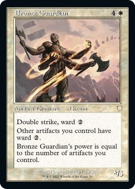 Image for Bronze Guardian (Retro Frame) (70) (Commander: The Brothers' War) - Magic: The Gathering