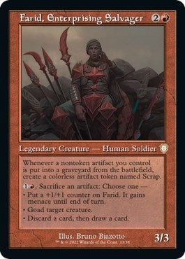 Image for Farid, Enterprising Salvager (Retro Frame) (13) (Commander: The Brothers' War) - Magic: The Gathering