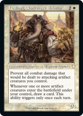 Image for Losheel, Clockwork Scholar (Retro Frame) (73) (Commander: The Brothers' War) - Magic: The Gathering