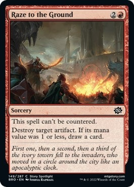 Image for Raze to the Ground (149) (The Brothers' War) - Magic: The Gathering