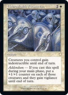 Image for Unbreakable Formation (Retro Frame) (78) (Commander: The Brothers' War) - Magic: The Gathering