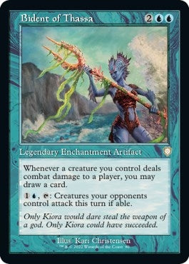 Image for Bident of Thassa (Retro Frame) (80) (Commander: The Brothers' War) - Magic: The Gathering