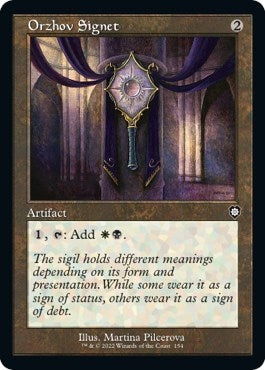 Image for Orzhov Signet (Retro Frame) (154) (Commander: The Brothers' War) - Magic: The Gathering