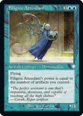 Image for Filigree Attendant (Retro Frame) (85) (Commander: The Brothers' War) - Magic: The Gathering