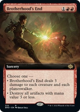 Image for Brotherhood's End (Extended Art) (335) (The Brothers' War) - Magic: The Gathering