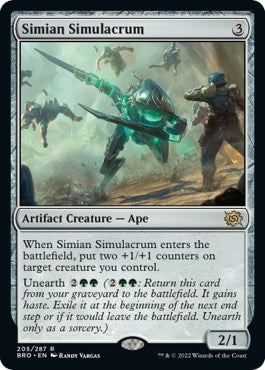 Image for Simian Simulacrum (205) (The Brothers' War) - Magic: The Gathering