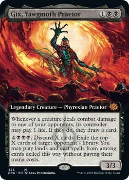 Image for Gix, Yawgmoth Praetor (Extended Art) (326) (The Brothers' War) - Magic: The Gathering