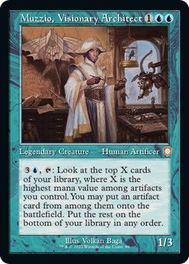 Image for Muzzio, Visionary Architect (Retro Frame) (89) (Commander: The Brothers' War) - Magic: The Gathering
