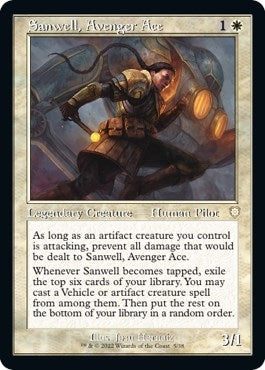 Image for Sanwell, Avenger Ace (Retro Frame) (5) (Commander: The Brothers' War) - Magic: The Gathering