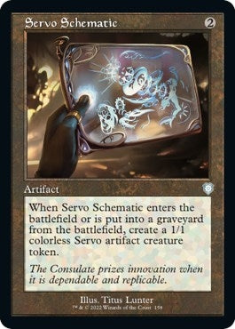 Image for Servo Schematic (Retro Frame) (158) (Commander: The Brothers' War) - Magic: The Gathering