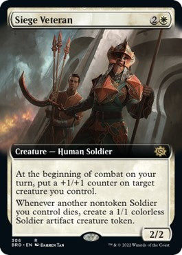 Image for Siege Veteran (Extended Art) (306) (The Brothers' War) - Magic: The Gathering
